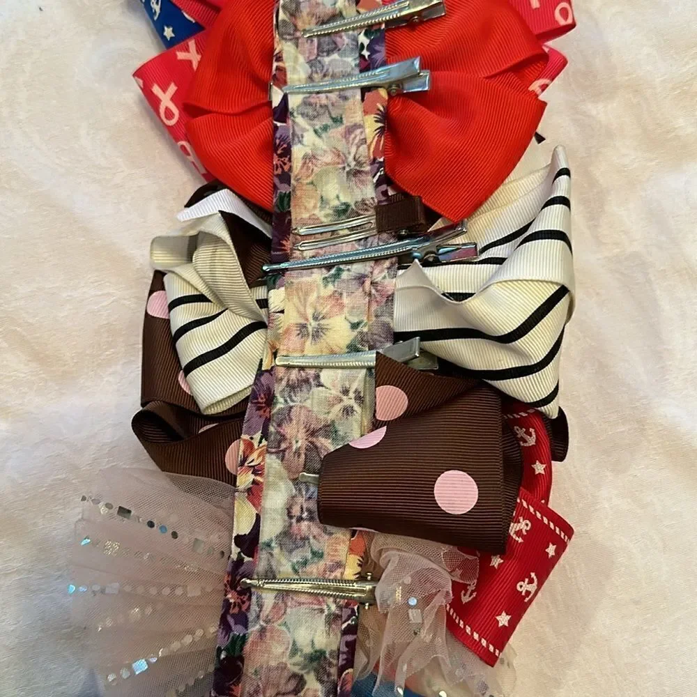 Hair Bows Barettes Set of 40 All Colors